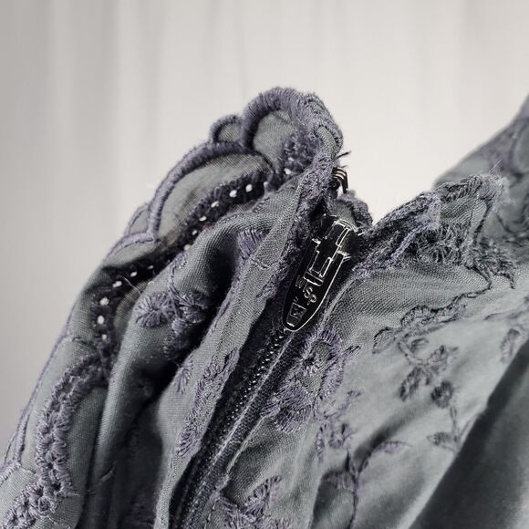 Jack Slote Crop Jumpsuit Large Black Embroidered Tie 60s 70s Vtg - Picture 6 of 13